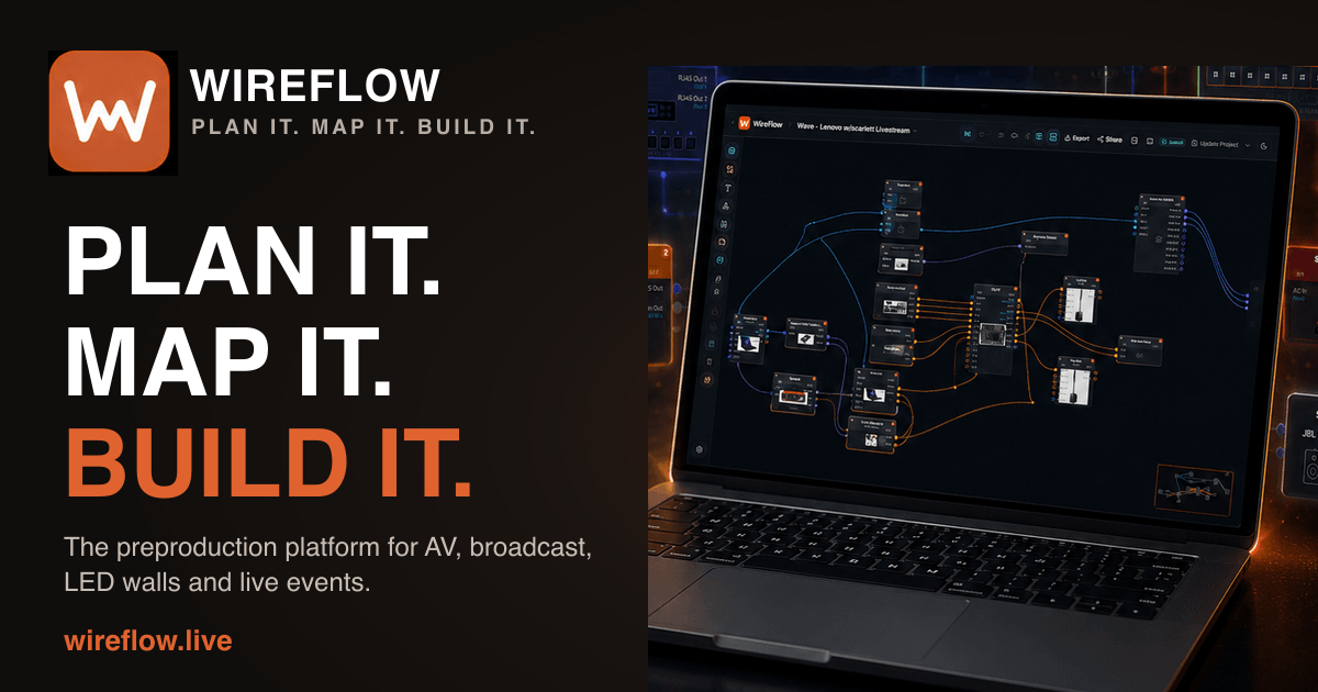 AV Diagram Software — Signal Flow, Racks & LED Walls | WireFlow